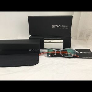 Authentic New TAG Heuer Half Rimless Eyeglasses